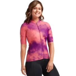Black Sheep Cycling Essentials Tour Womens Short Sleeve Jersey -Black Sheep Sport Black Sheep Cycling Essentials Tour Womens Short Sleeve Jersey Coral Purple Acid