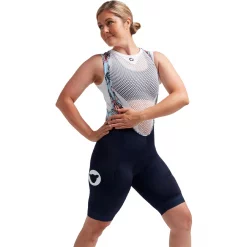 Black Sheep Cycling LTD Aloha Womens Bib Short -Black Sheep Sport Black Sheep Cycling LTD Aloha Womens Bib Shorts Floral Blue 2