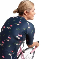Black Sheep Cycling LTD Aloha Womens Short Sleeve Jersey -Black Sheep Sport Black Sheep Cycling LTD Aloha Womens Short Sleeve Jersey Navy Flamingo Pink 2