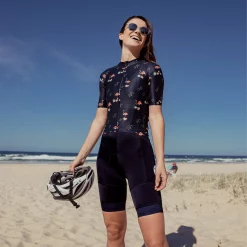 Black Sheep Cycling LTD Aloha Womens Short Sleeve Jersey -Black Sheep Sport Black Sheep Cycling LTD Aloha Womens Short Sleeve Jersey Navy Flamingo Pink 3