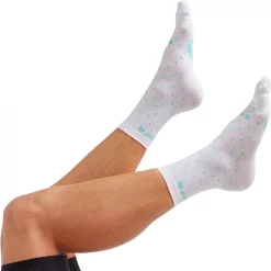 Black Sheep Cycling Perfect Crew Dot Socks -Black Sheep Sport Black Sheep Cycling Perfect Crew Dot Socks White Teal