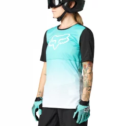 Fox Racing Flexair Womens Short Sleeve Jersey -Black Sheep Sport Fox Racing Flexair Womens Short Sleeve Jersey Teal 2